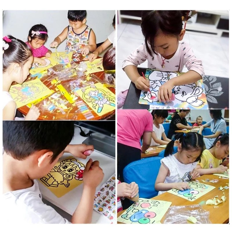 Đồ chơi tô màu cát thiết kế sáng tạo cho bé