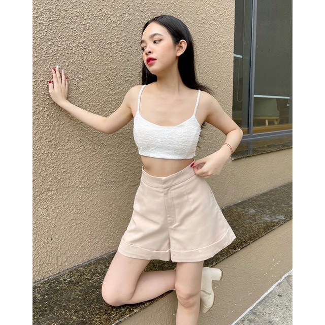 WHITELAZZ | Quần shorts lưng cao ống rộng - Ross Shorts