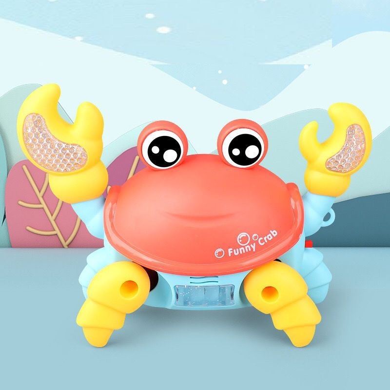 Đồ Chơi Con Cua Chạy Pin Có Phát Nhạc Và Đèn Cho Bé