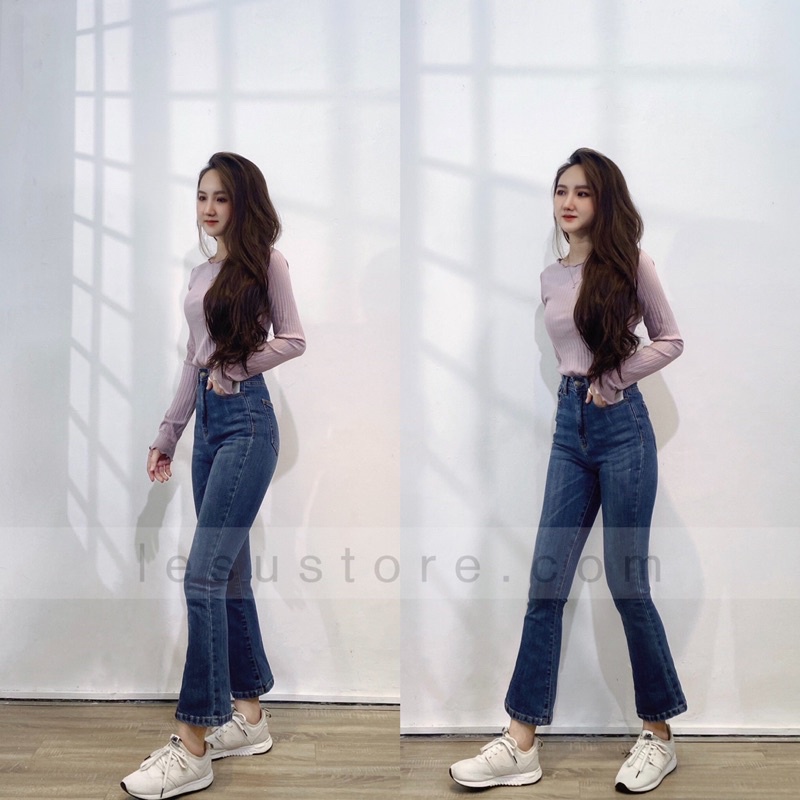 ẢNH TỰ CHỤP Quần Jeans Loe Trơn dài 90cm