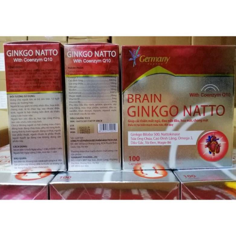 HOẠT HUYẾT DƯỠNG NÃO BRAIN GINKGO NATTO_100 Viên