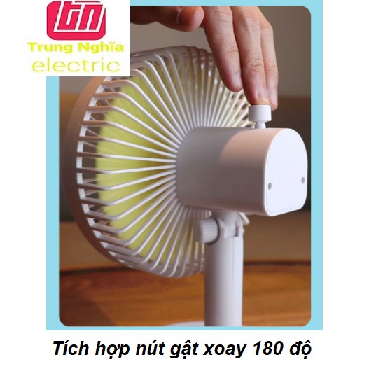 [XOAY 180 ĐỘ] QUẠT SẠC CAO CẤP ND2114 CAO 21CM XOAY 180 ĐỘ