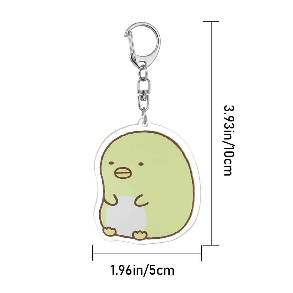 Móc khóa 2 mặt hình hoạt hình Sumikko Gurashi bằng nhựa acrylic trong suốt dễ thương