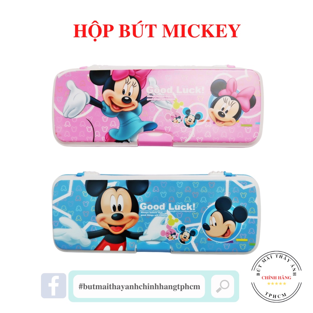 [Mã LIFEBOOK2 giảm 10% đơn 0Đ] Hộp bút nhựa chuột Mickey dễ thương