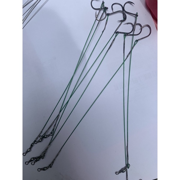 Combo 10 lưỡi cáp cá chim,cá tra sắc bén siêu rẻ màu trắng và xanh cứng cáp