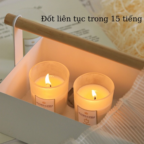 Nến thơm phòng ngủ candle cup hoa khô nhiều hương GD32