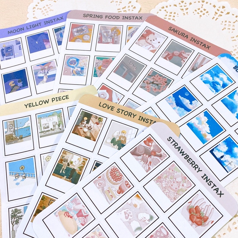 Sticker trang trí Bullet journal/Planner, sticker cute: Instax Style