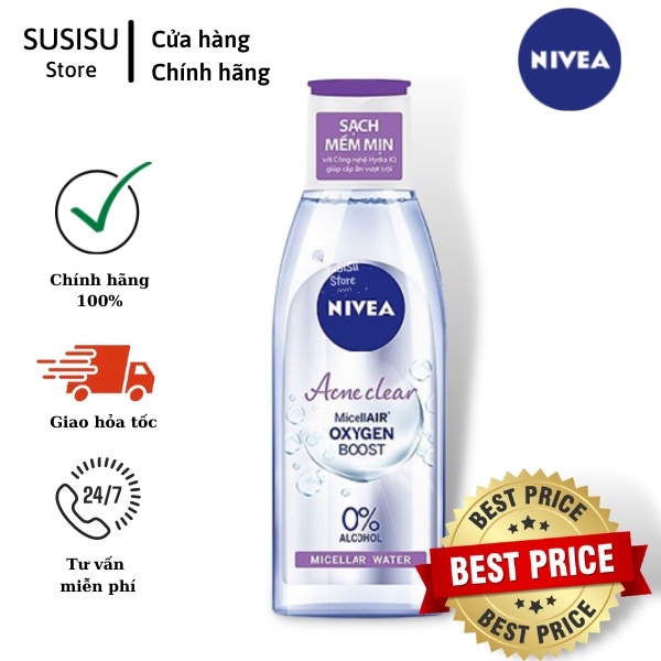 [Mã COSDAY giảm 8% đơn 150K] Nước tẩy trang da mụn Nivea Acne Care Micellar Water 200ml