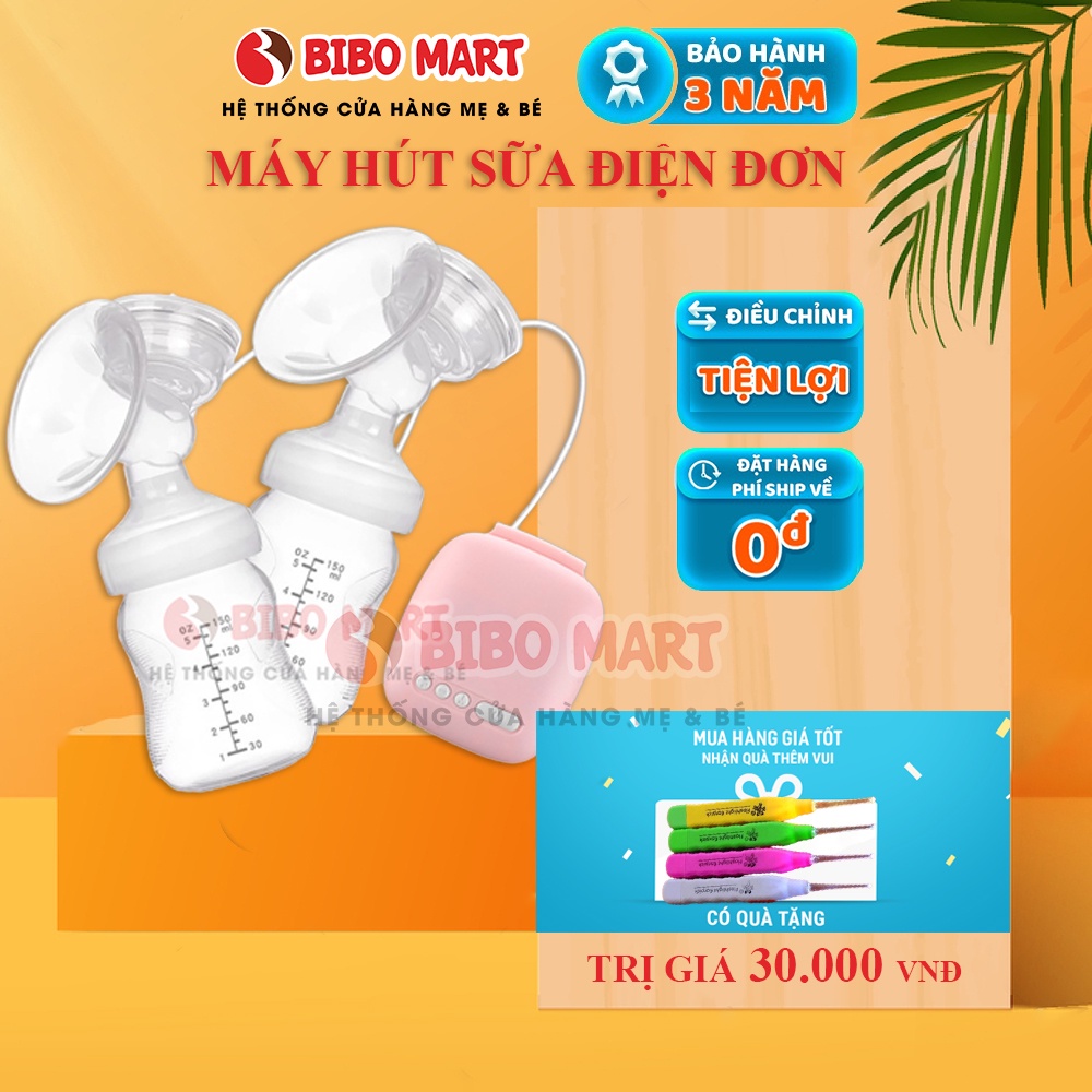 Máy hút sữa điện đơn Miss Baby thiết kế thông minh tiện dụng, có chế độ massage kích sữa điều chỉnh 9 mức độ