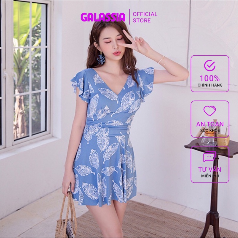 Đồ bơi nữ big size bikini 1 mảnh kín đáo dạng váy đi biển cỡ lớn cho nàng béo GALASSIA