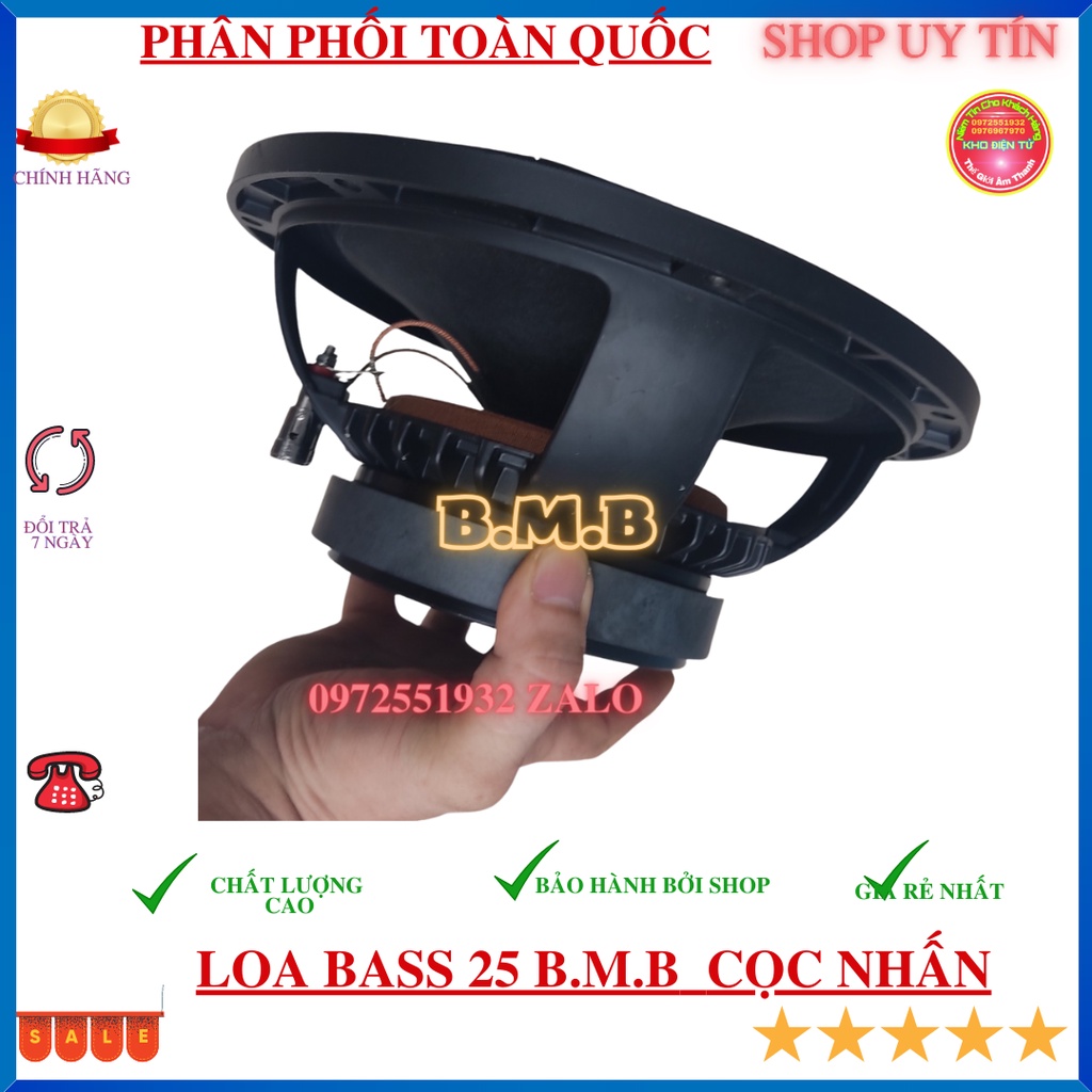 Loa bas 25 BM.B xương đúc có cọc nhấn từ 140 côn 51 hàng đẹp chất lượng cao bass nghe cực hay 1 chiếc