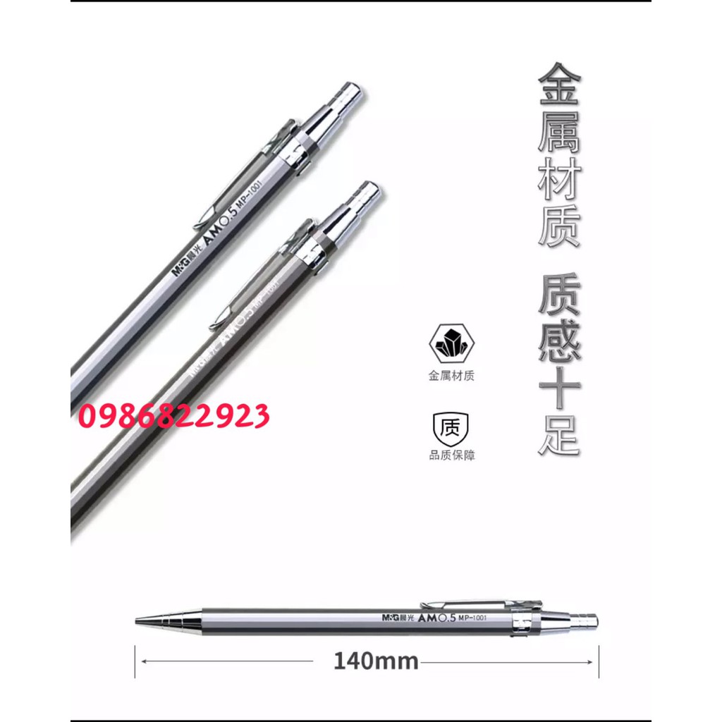 [Mã LIFEBOOK2 giảm 10% đơn 0Đ] Bút chì kim, chì bấm inox 0.7mm cao cấp, bút vẽ kỹ thuật không han gỉ