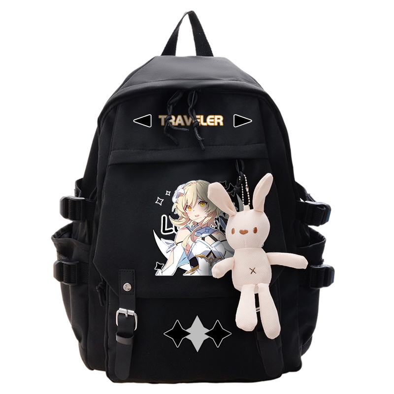 Klee Xiao Keqing Hutao Ba Lô Đi Học In Hình Anime Chống Thấm Nước Trọng Lượng Nhẹ Cá Tính Cho Học Sinh