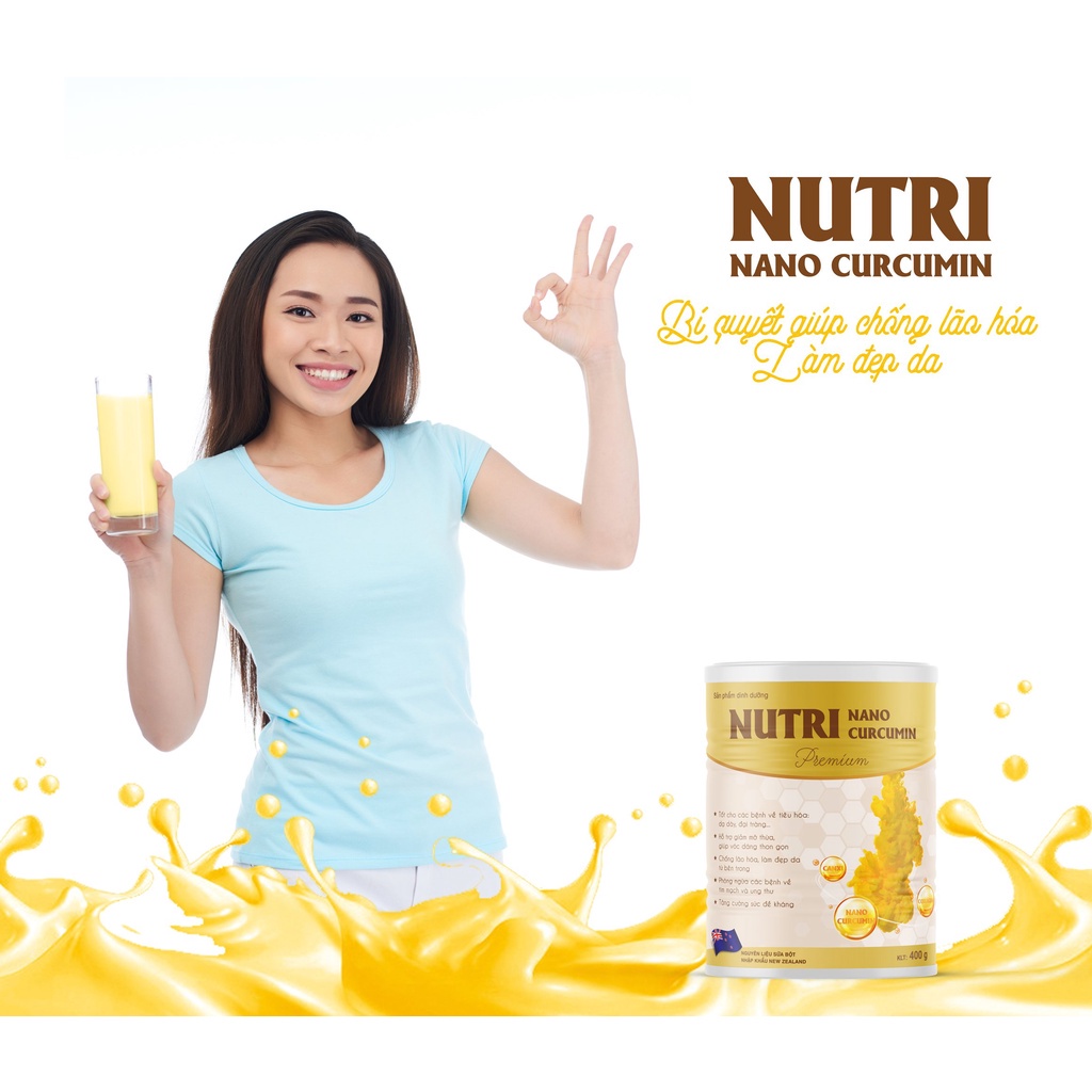 Sữa NUTRI NANO CURCUMIN hộp 400g giải pháp cho người dạ dày tá tràng
