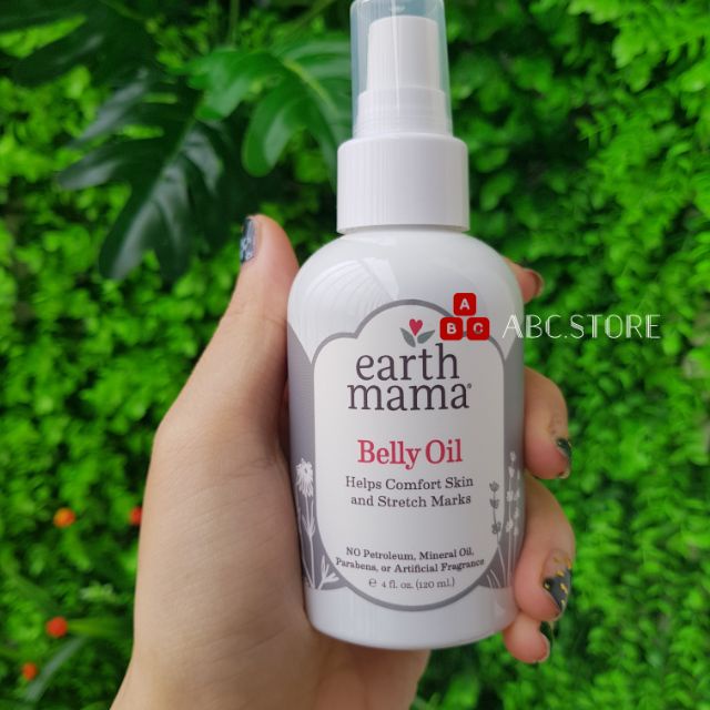 DẦU CHỐNG RẠN DA HỮU CƠ CHO MẸ BẦU EARTH MAMA BELLY OIL 120ML CHÍNH HÃNG - 9518