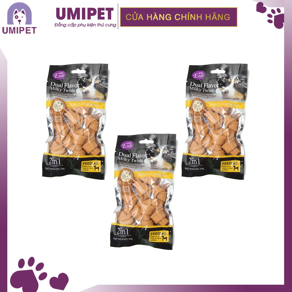 Bánh thưởng Milky Twins cho cún UMIPET - Bánh thưởng cao cấp chó thú cưng 80gr