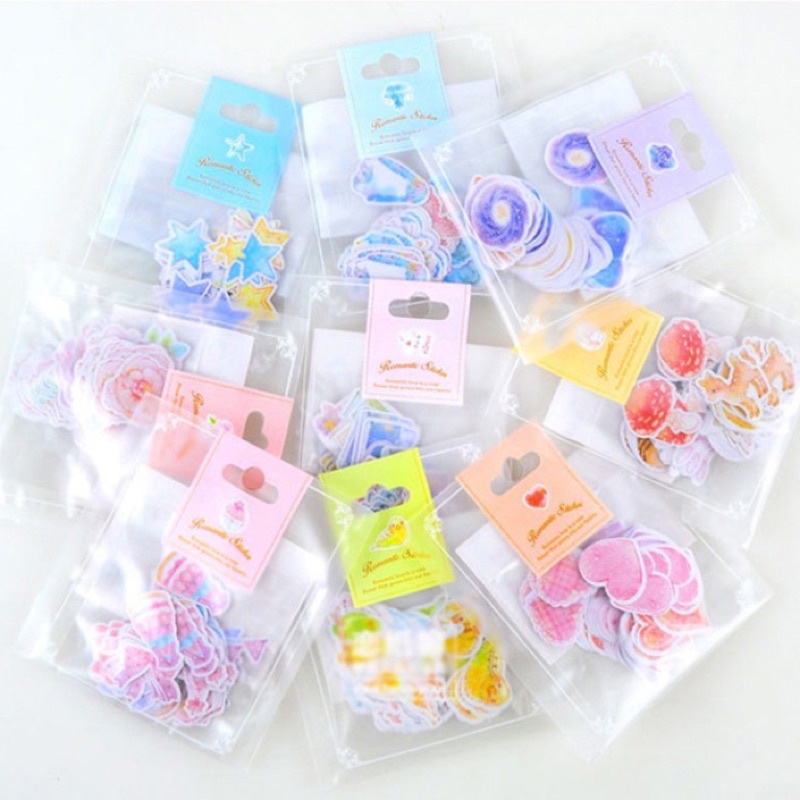 Set 70 miếng dán trang trí nhiều màu dễ thương