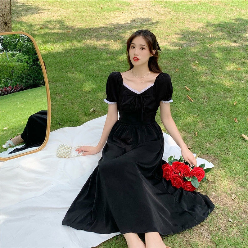 Đầm chiết eo mùa hè phong cách Mori pháp ngọt ngào tươi mới 2022 | BigBuy360 - bigbuy360.vn