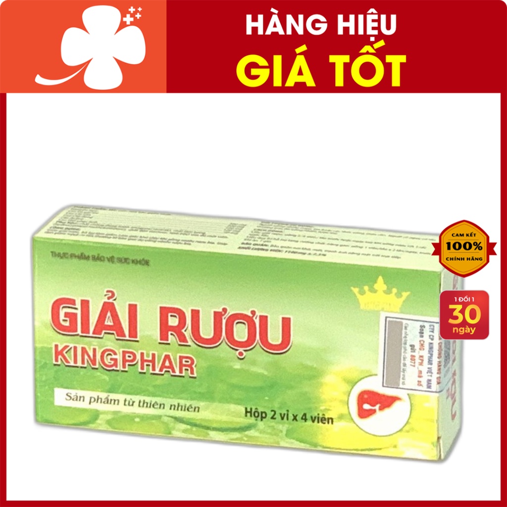 Giải rượu Kingphar – Hỗ trợ giảm nguy cơ tổn thương tế bào gan, tăng cường chức năng gan, thanh nhiệt