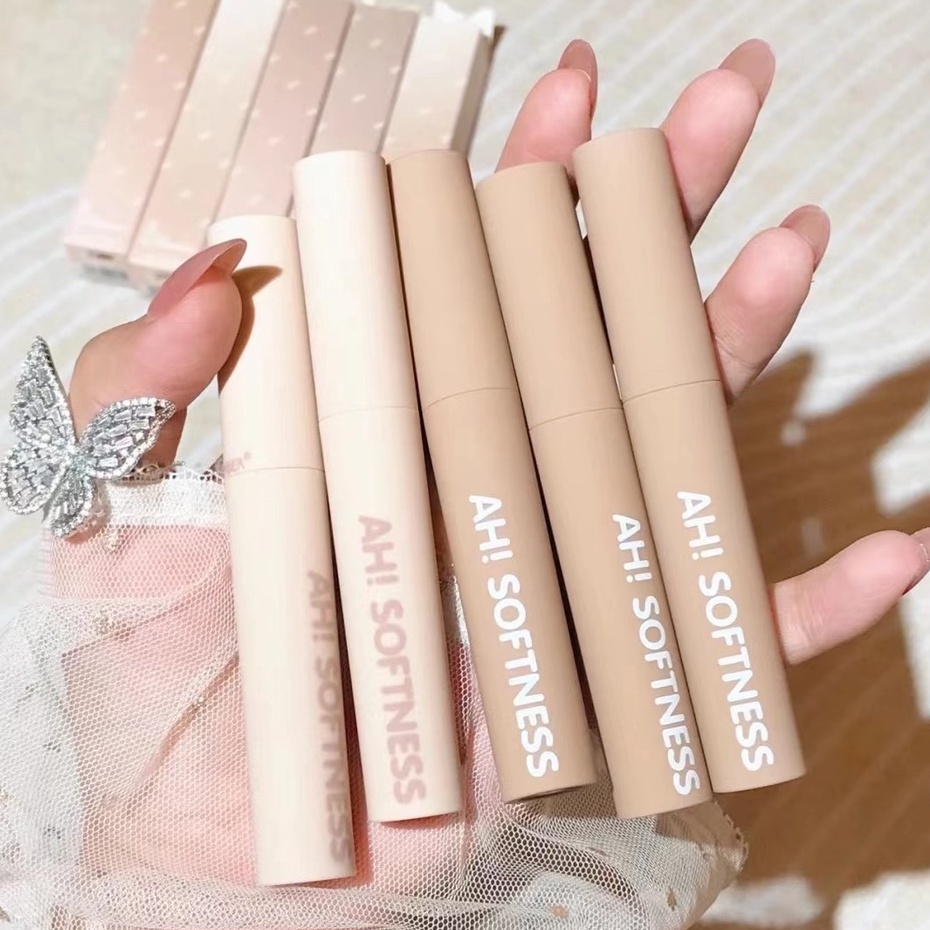 LEEMEMBER Son kem nhung lì mềm màu đỏ nâu nude mờ lâu trôi không thấm nước son môi lipstick