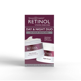 Bộ đôi chăm sóc da 24 GIỜ của bạn ngày & đêm Retinol Anti-Aging, Vitamin Enriched Night Cream & Day Cream 30ml/1 lọ
