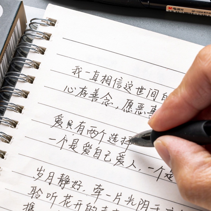 Bút Gel Mực Đen 0.5mm Dạng Ống Rút Nhanh Khô AGP02323