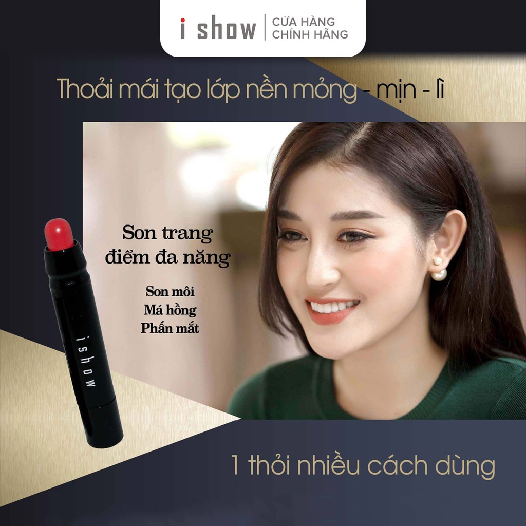 Combo ISHOW Phấn Nước Cushion Kiềm Dầu Chống Nắng Cao Cấp SPF 50+/PA +++ ( Kèm 2 son môi ) - TẶNG KHẨU TRANG 3 LỚP | BigBuy360 - bigbuy360.vn