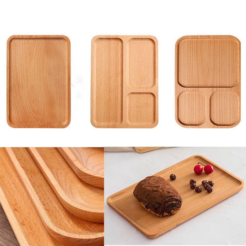 CONOPERYKhay phục vụ  bằng gỗ tre hình chữ nhật đựng trà/ trái cây