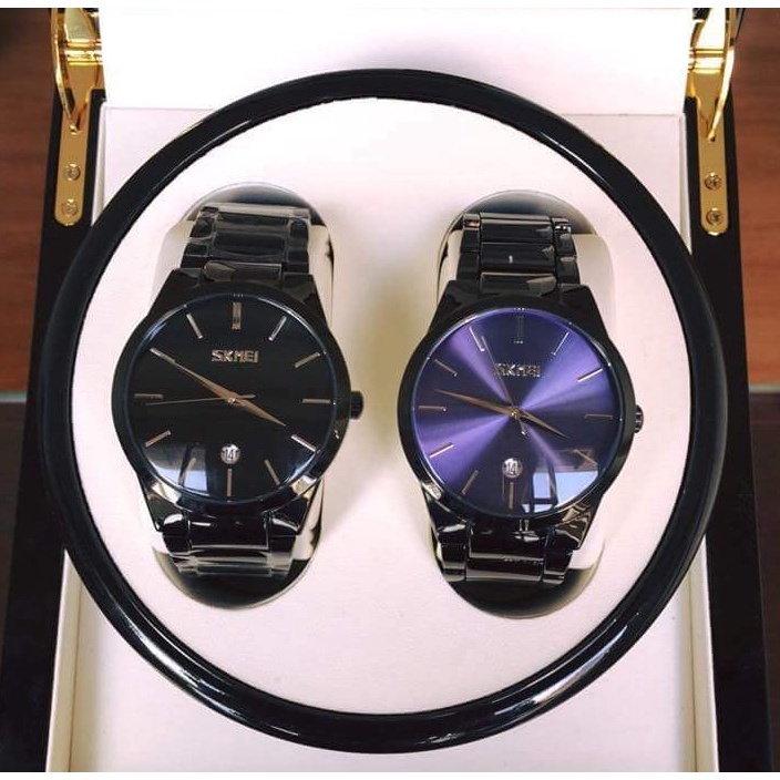 Đồng hồ nam chống nước Skmei dây thép không gỉ có lịch ngày