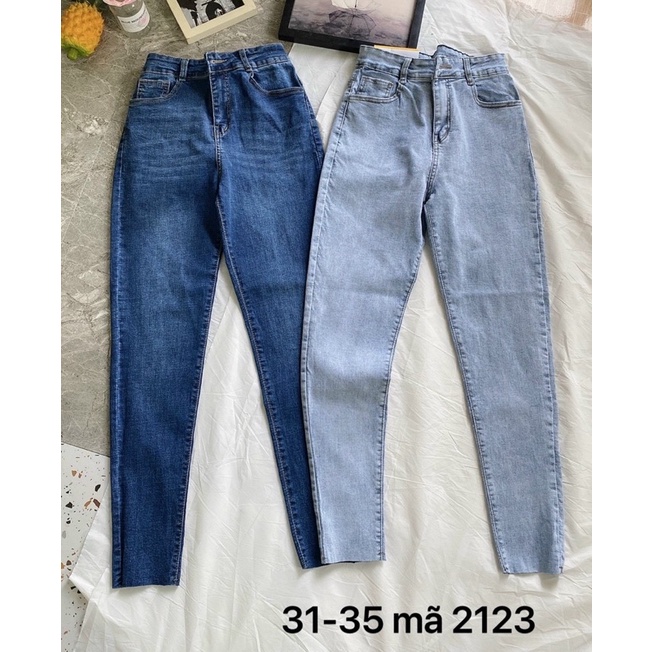 Bigsize(31-35)✈️FREESHIP Quần Jeans Nữ Ôm Body VNXK Trơn Cao Cấp Ms 2123