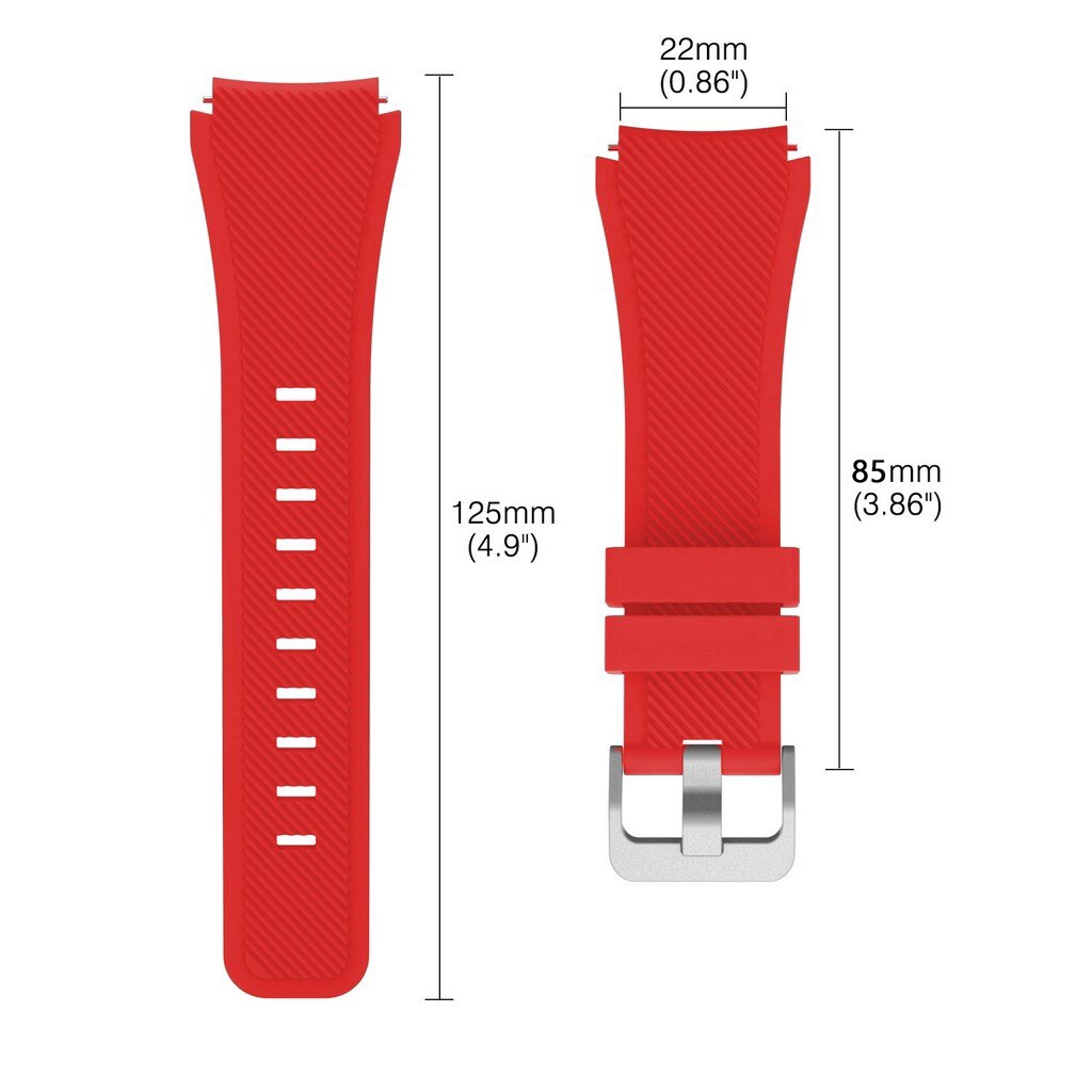 Dây Đeo Silicon Nhiều Màu 22mm Cho Đồng Hồ Thông Minh Ticwatch E2/S2/Pro
