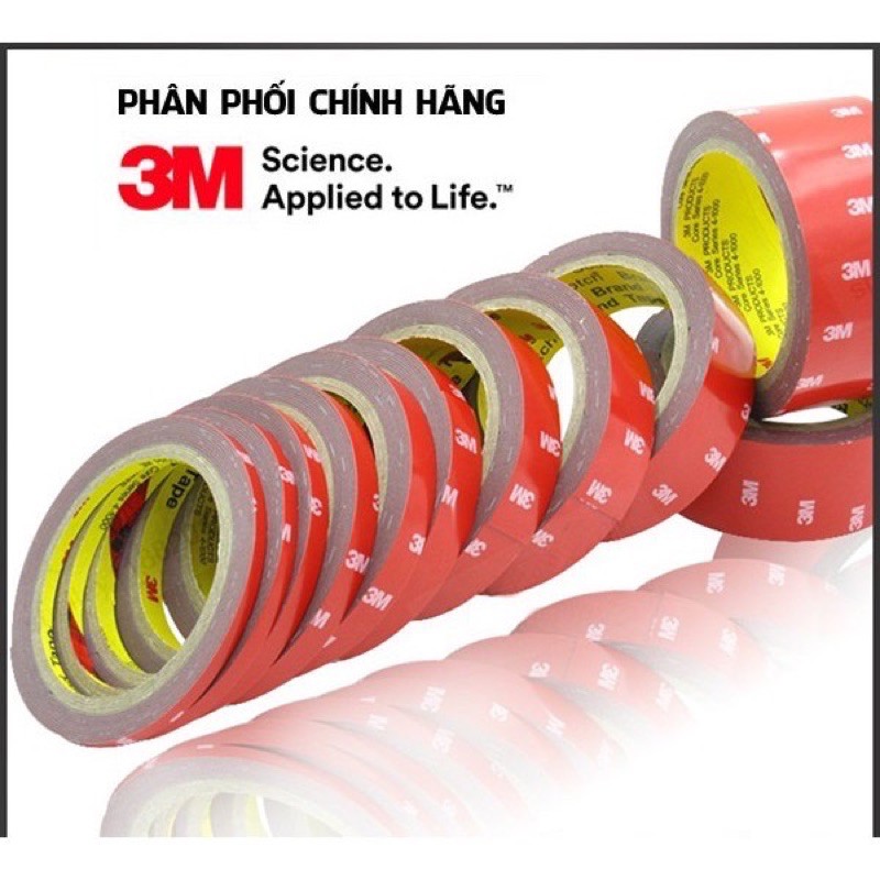 cuộn băng dính 2 mặt cường lực siêu dính hãng 3M