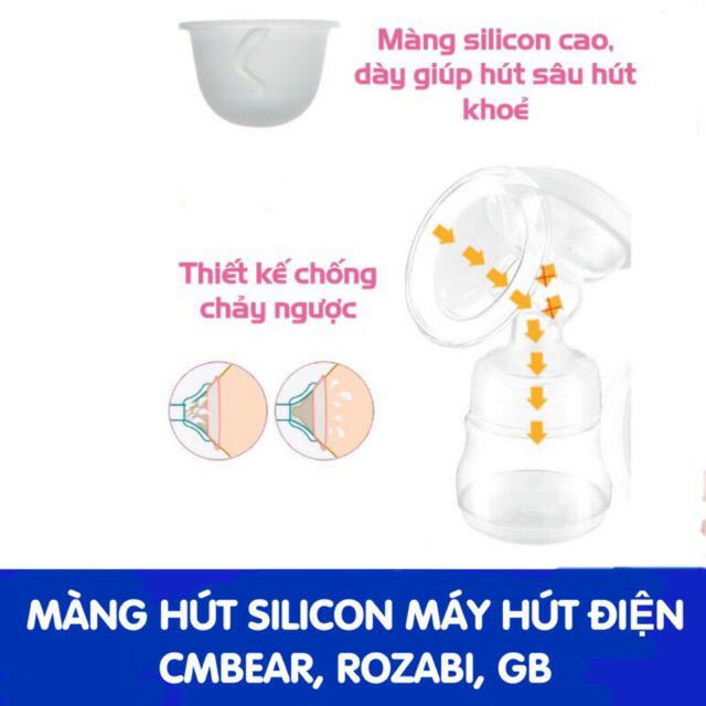 Màng hút silicone Rozabi Basic phụ kiện cho máy hút sữa điện đôi