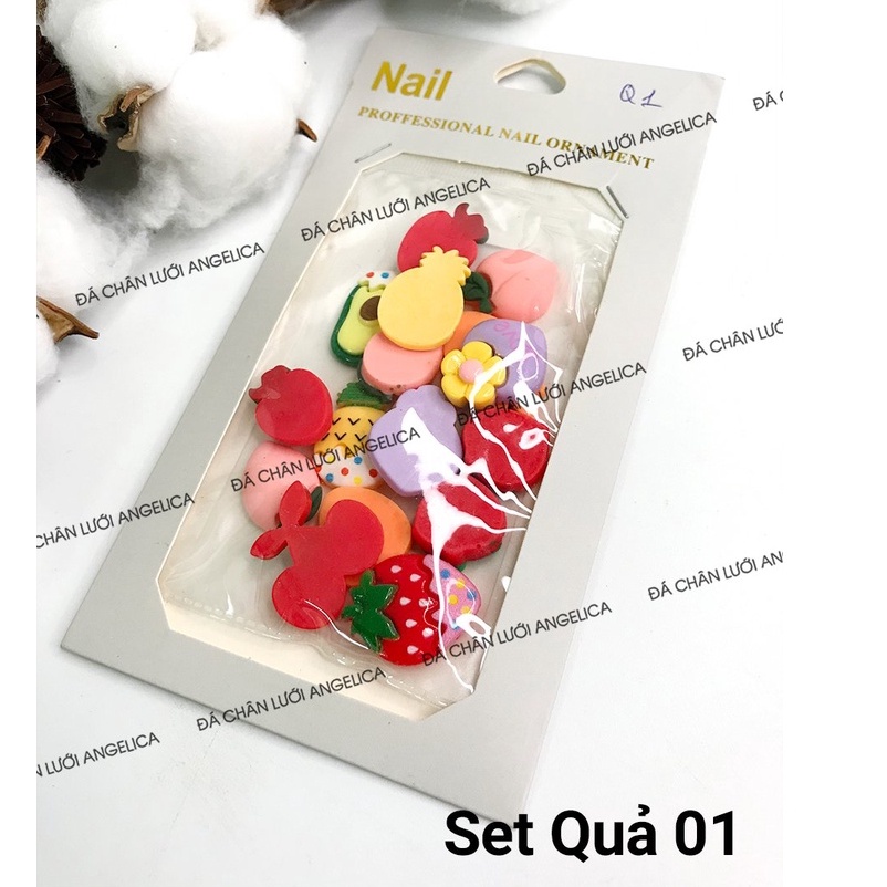 [PHỤ KIỆN NAIL] Set Charm Nail Hoạt Hình Hoa, Gấu Trang Trí Móng_ANGELICA