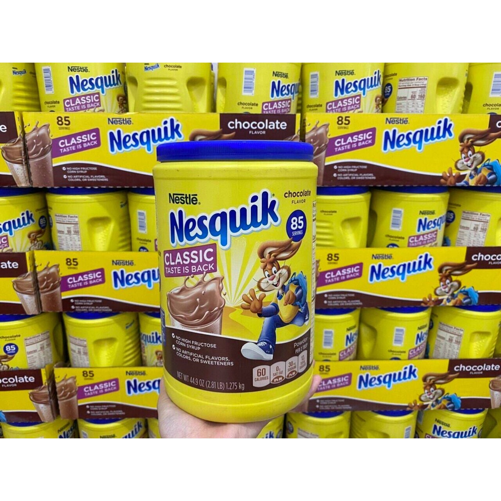 [ Date 2023] Bột cacao dinh dưỡng Nestle Nesquik hương socola (1.275kg/hũ)