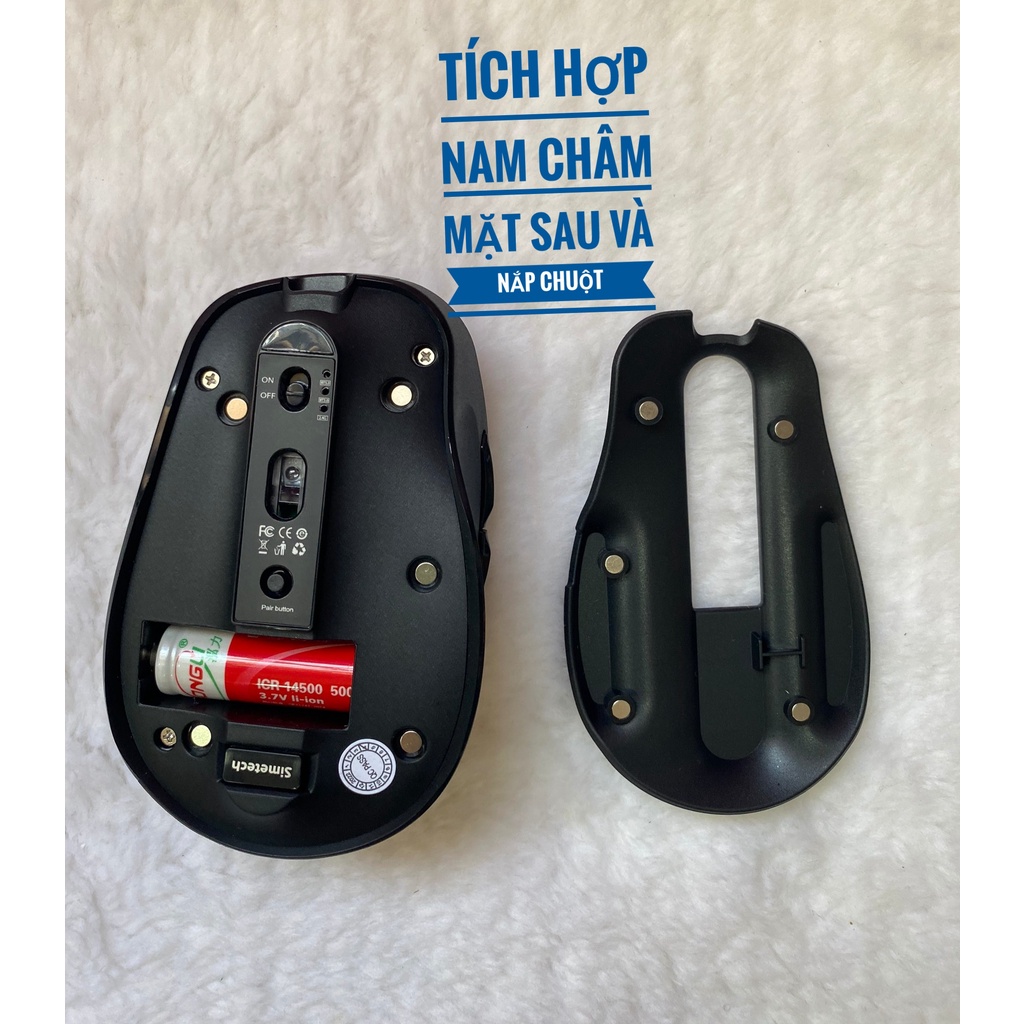 CHUỘT BLUETOOTH CHỐNG ỒN SIMETECH V7300B PIN SẠC CHÍNH HÃNG