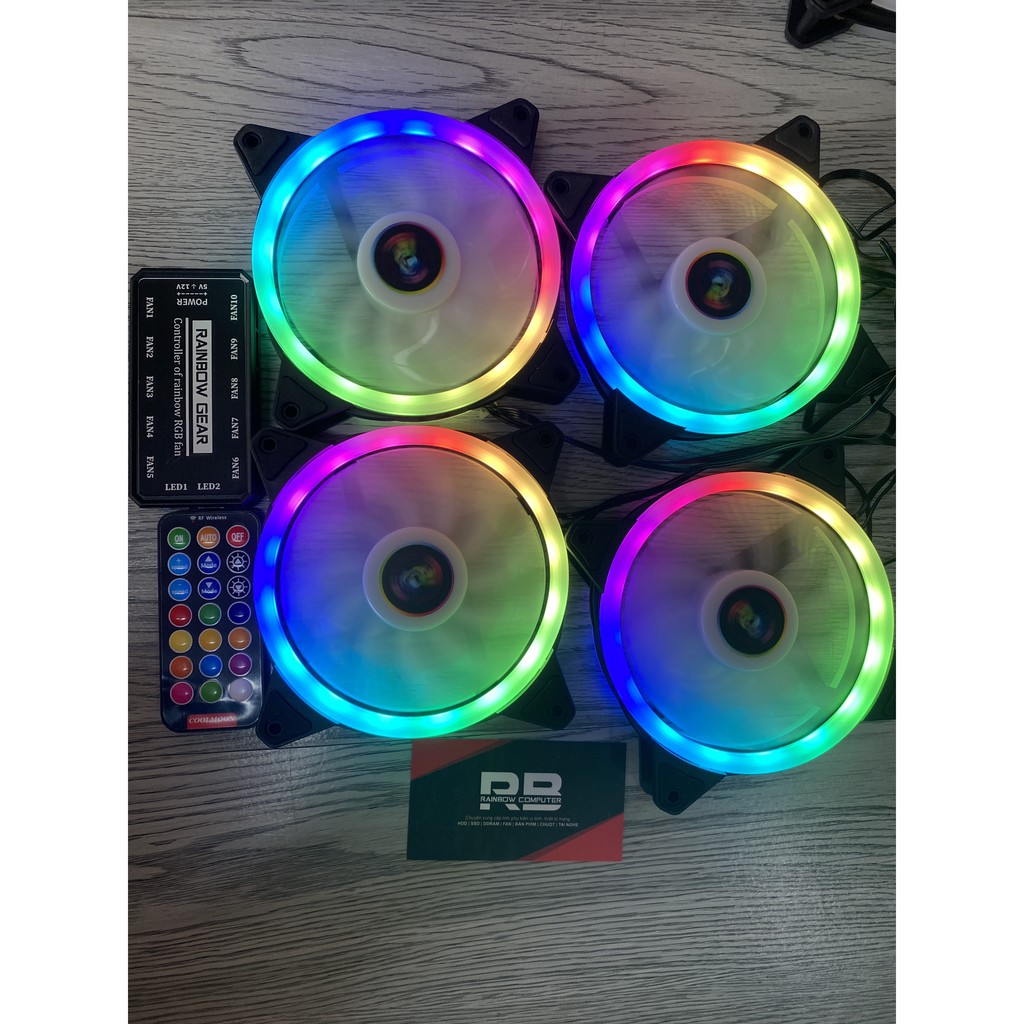 Bộ  5 Fan led RGB + hub