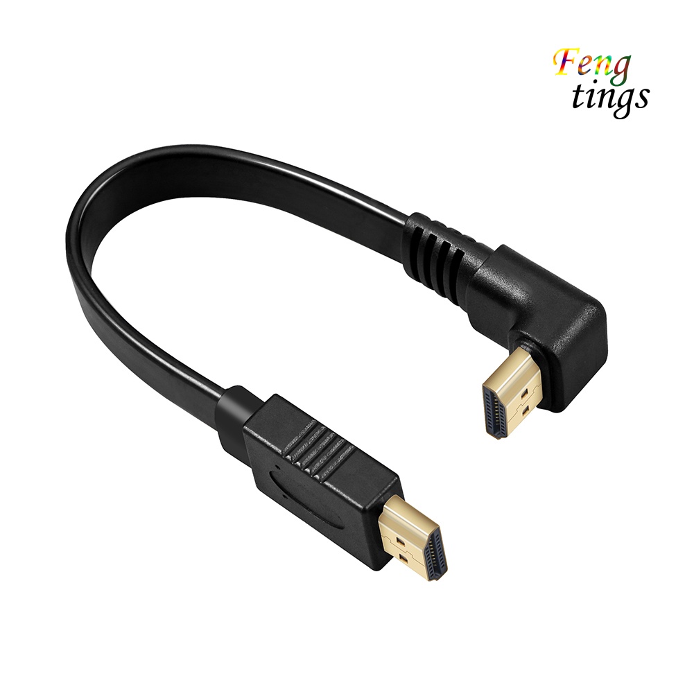 【FT】DOONJIEY 30cm 270/90 Degree High Speed HDMI-compatible to HDMI-compatible Cable 4K 3D 1080P for TV