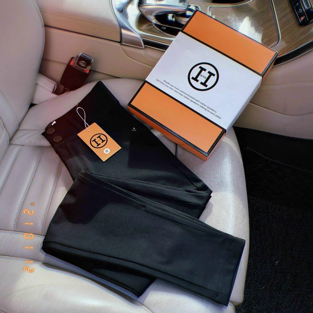 Quần legging dài nữ cạp cao gen bụng có khóa vải Umi Hàn bigsize 40 - 75kg ( Dài HM )