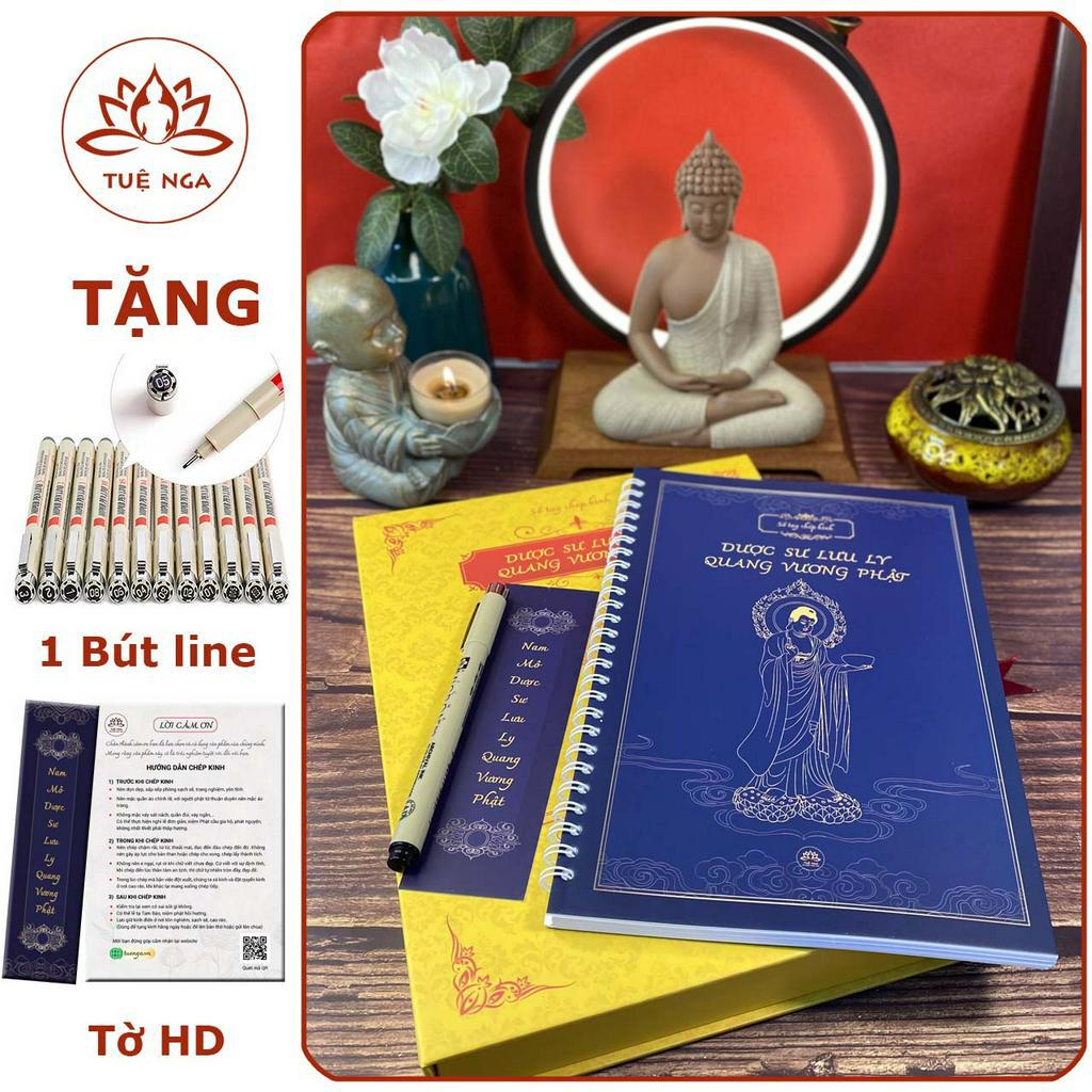 Sổ Tay Chép Kinh Dược Sư Lưu Ly Quang Vương Phật in mờ - Tuệ Nga