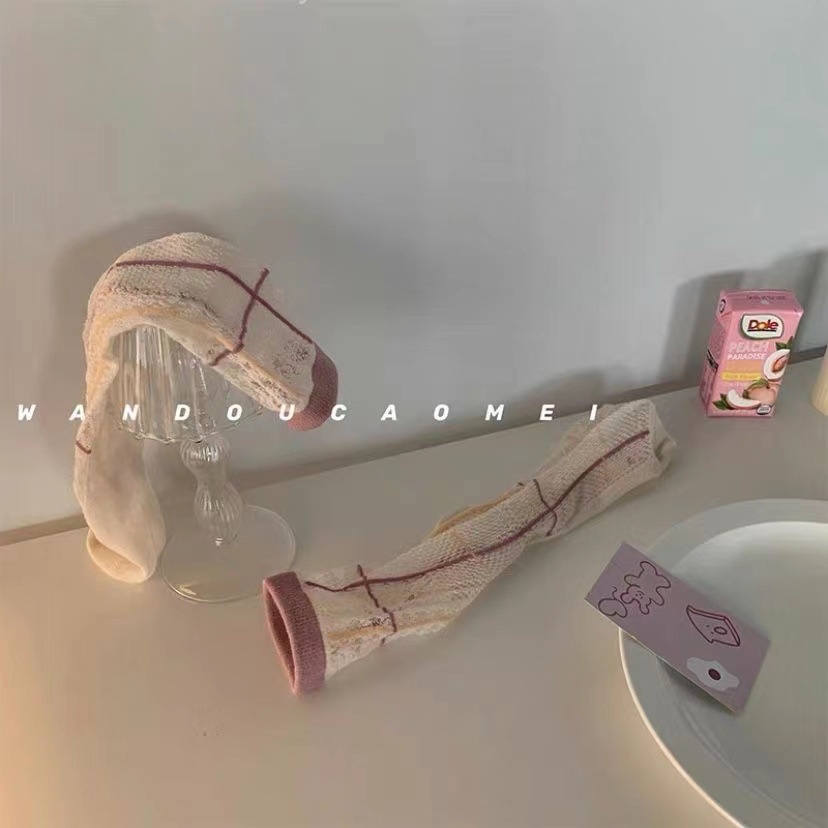 Vớ lưới cổ cao họa tiết dễ thương nhiều kiểu tùy chọn cho nữ