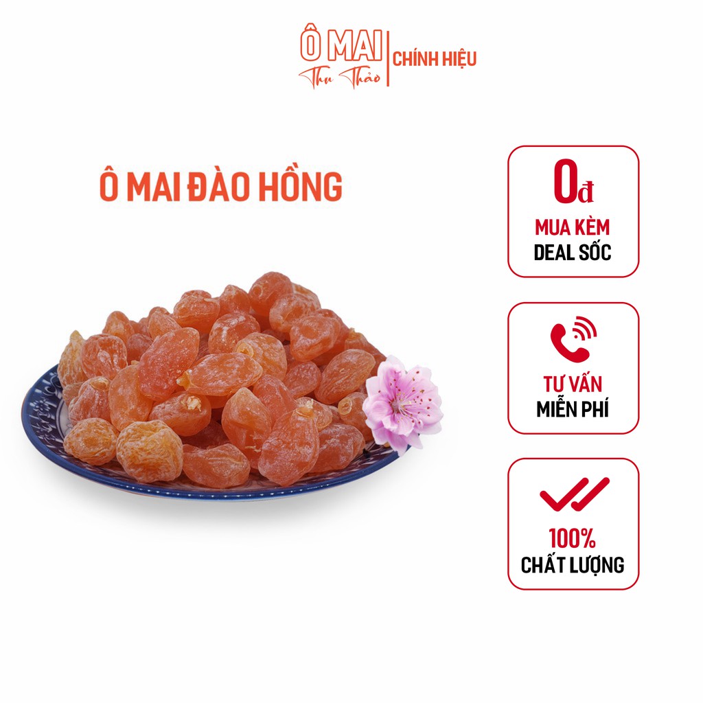 [Mã GROXUAN1 giảm 8% đơn 150K] Ô Mai Đào Hồng Chuẩn Vị Ngọt, Chua Dịu, Bổ Sung Vitamin C, Làm Đẹp Làn Da