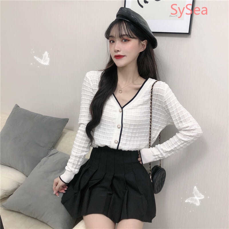 Áo Khoác Cardigan Dệt Kim Phong Cách Vintage Cho Nữ