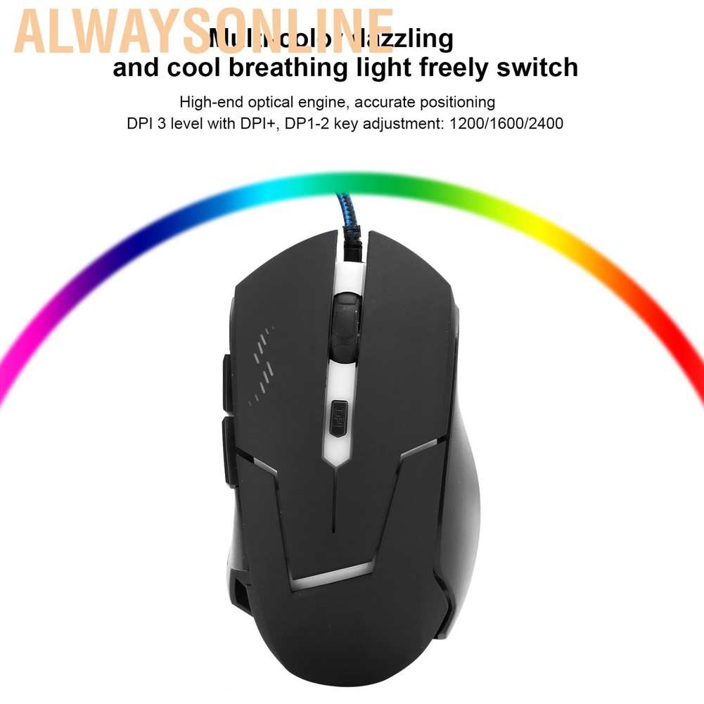 Chuột Gaming Alwaysonline T7 6 Nút Bấm