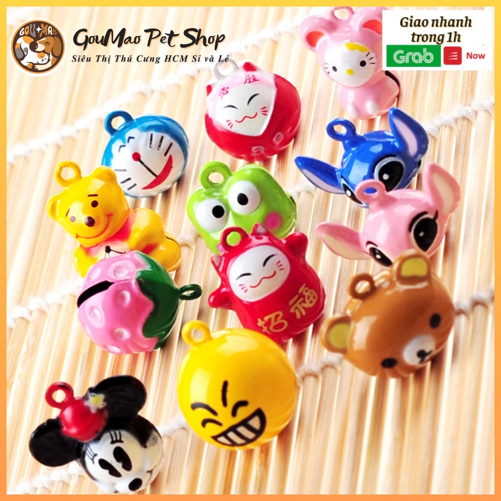 Lục lạc chuông hình thú gắn vòng cổ thú cưng, cho chó mèo màu sắc - Goumao pet