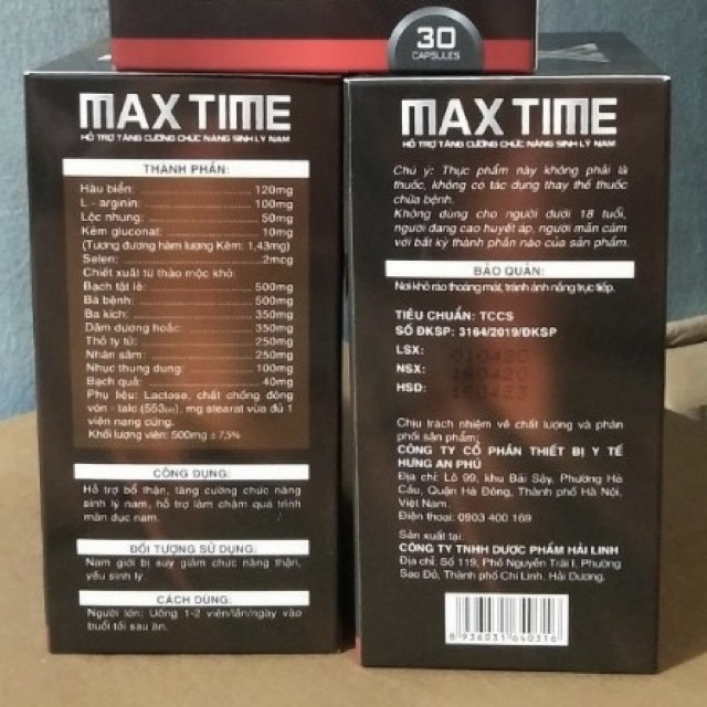 Max Time Ba kích, Hàu biển Hỗ trợ tăng cường chức năng sinh lý nam (hiệu quả)