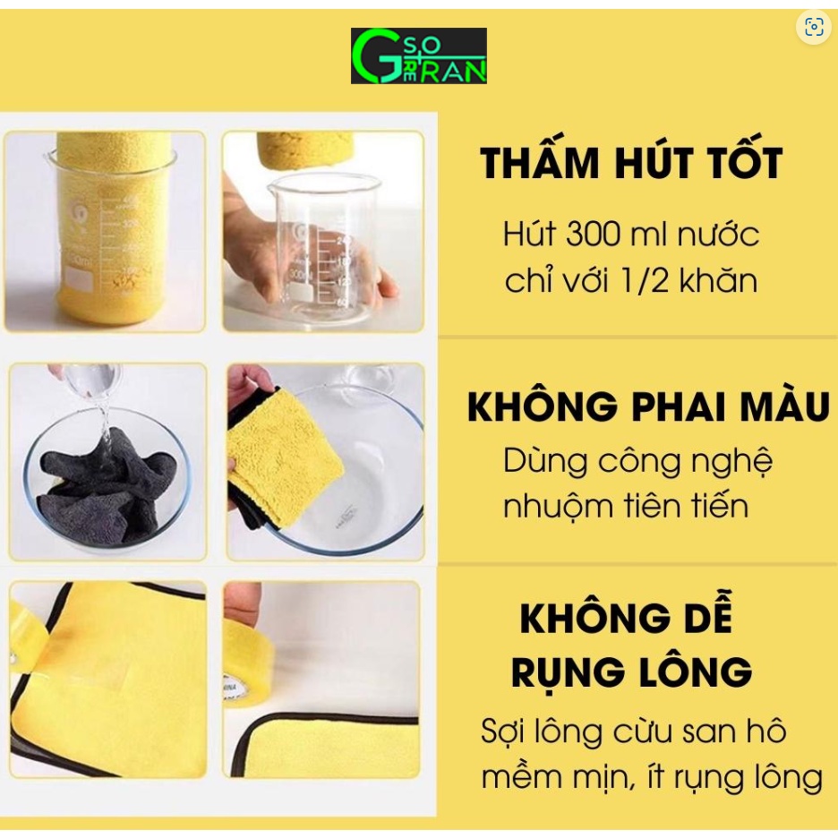 [HCM] Khăn Lau Xe Ô Tô Đa Năng Siêu Thấm Kích Thước 30cm x 30cm