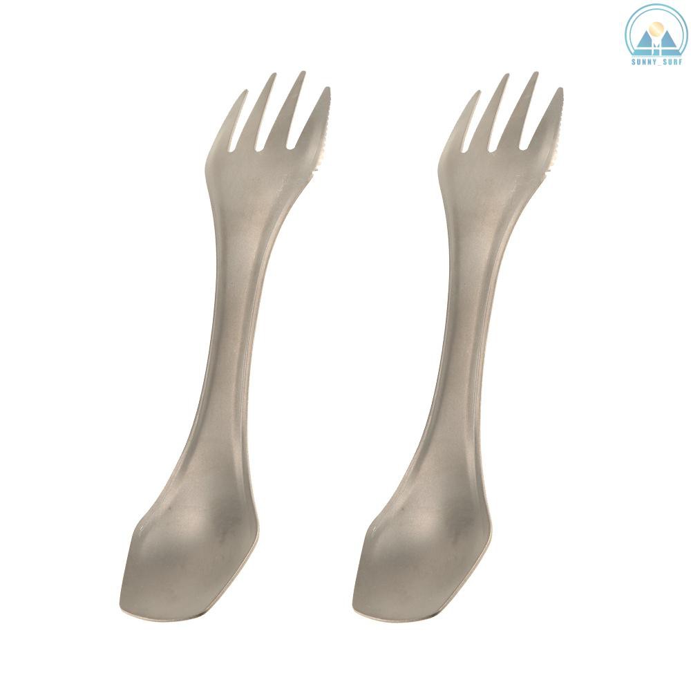 Sunny☀ Lixada 100% Titanium Outdoor Camping Picnic Spoon Fork Knife | BigBuy360 - bigbuy360.vn