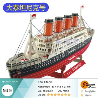 Bộ Lắp Ráp Mô Hình Gỗ 3D - [MG56] Tàu Titanic