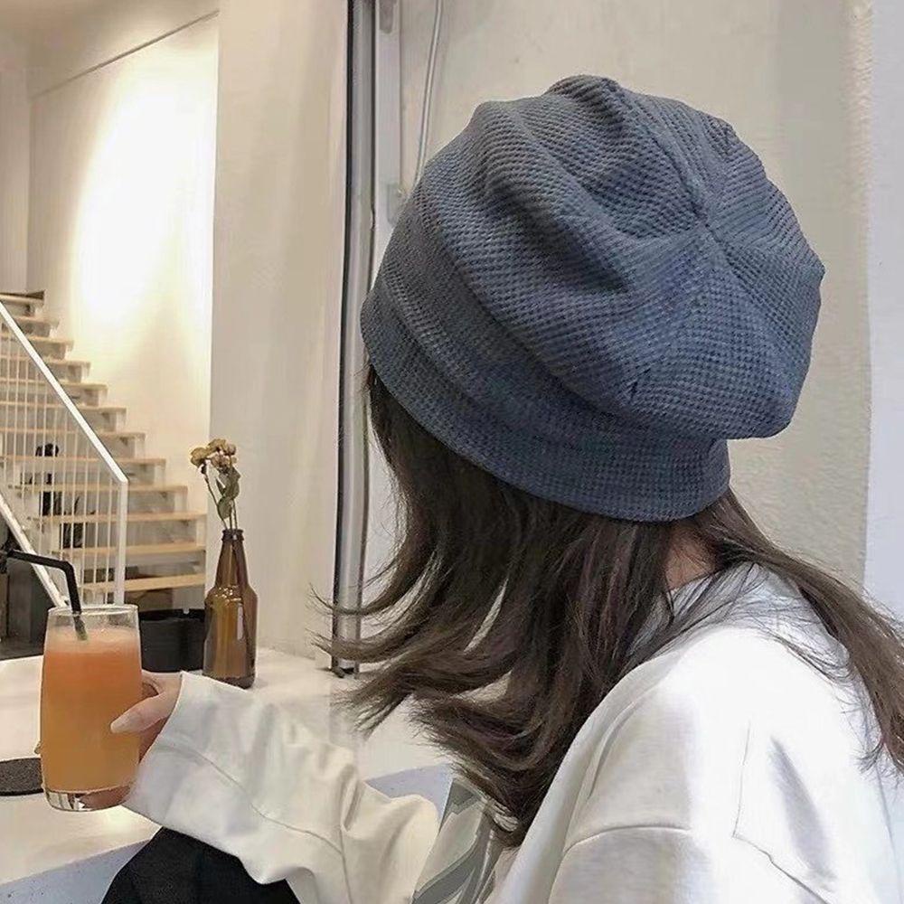 Mũ Beanie Cotton Trùm Đầu Thời Trang Cho Nữ
